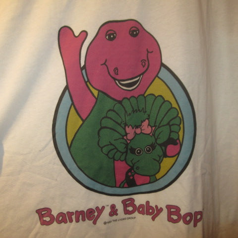 Dinosaur Barney★Barney★Baby Bop★T-shirt★Size L★White★Figure★Doll★Plush toy★ 