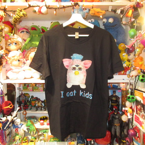 Furby★ファービー★Tシャツ★Lサイズ★フィギュア★人形★ぬいぐるみ★ブラック★