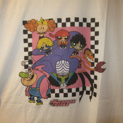 THE POWER Puff GIRLS パワーパフガールズ パワパフ Blossom ブロッサム Bubbles バブルス Buttercup バターカップ モジョ・モジョジョ TShirt Tシャツ White ホワイト Lsize 人形 フィギュア ぬいぐるみ