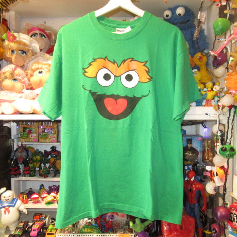 vintage★ビンテージ★SESAMESTREET★セサミストリート★オスカー★Tshirt★Tシャツ★green★グリーン★Lsize★人形★フィギュア★ぬいぐるみ★