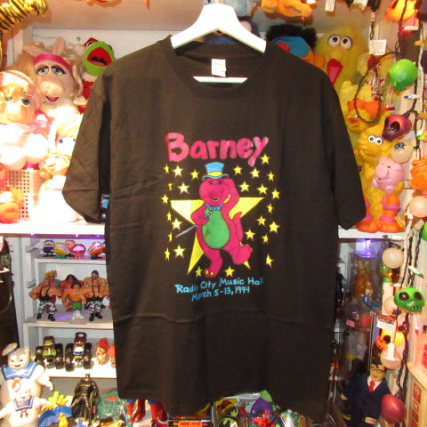 Barney★Barney★Dinosaur★T-shirt★Doll★Figure★Plush toy★Black★Size L★ 