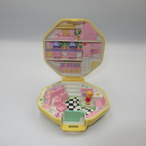 90's★Polly Pocket★ポーリーポケット★イエロー★黄色★八角形★人形★フィギュア★ぬいぐるみ★コンパクト★ままごと★ドールハウス★