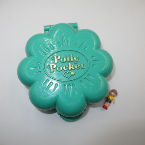 90's★Polly Pocket★ポーリーポケット★グリーン★緑★お花★人形★フィギュア★ぬいぐるみ★コンパクト★ままごと★ドールハウス★プール★滑り台★スライダー★