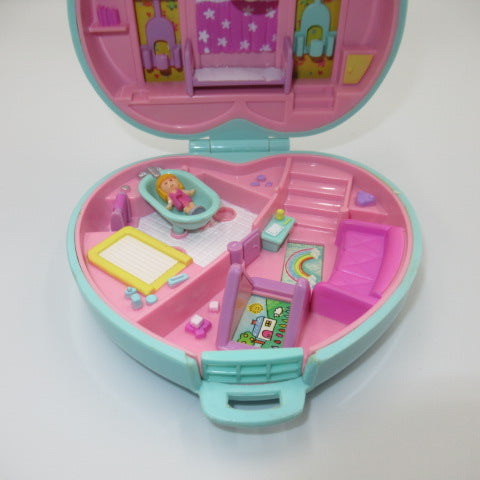 90's★Polly Pocket★ポーリーポケット★ミントグリーン★ハート★人形★フィギュア★ぬいぐるみ★コンパクト★ままごと★ドールハウス★