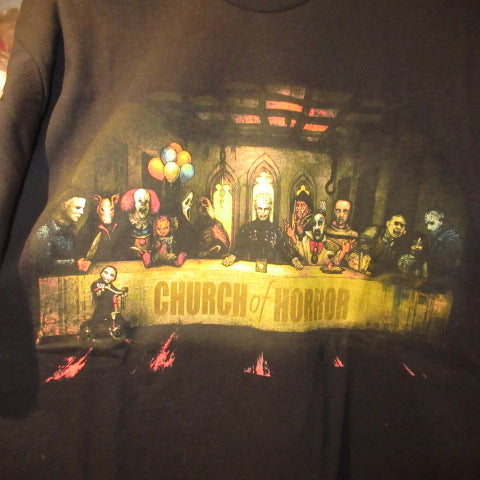 CURCH OF HORROR★チャーチ オブ ホラー★Tシャツ★ホラー★チャッキー★ピンヘッド★★SAW★フレディ★Men’s★Lサイズ★ブラック★新品★フィギュア★人形★ぬいぐるみ★★