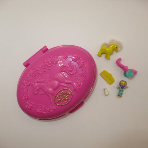 Perfect condition! 1995 ★ 90's ★ Polly Pocket ★ Polly Pocket ★ Palomino Pony ★ Pony ★ Doll ★ Plush ★ Figure ★ Compact ★ Vintage ★ Pink ★ 