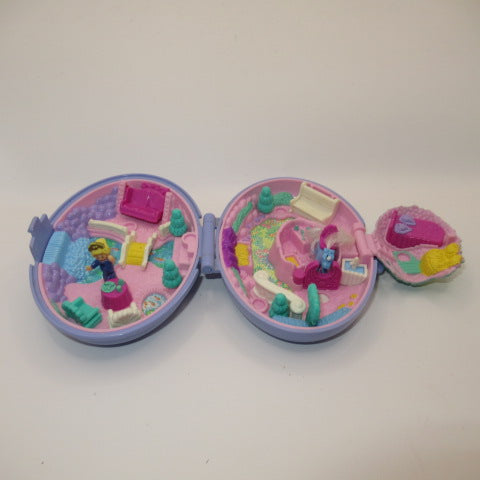 ほぼ完品！1995年★90's★Polly Pocket★ポーリーポケット★Unicorn Meadow★ユニコーン★人形★ぬいぐるみ★フィギュア★コンパクト★ビンテージ★ラベンダー★