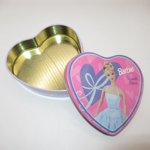 Barbie ソフトケース ハートデザイン 2000年☆Barbie☆バービー☆TIN CASE☆缶ケース☆小物入れ☆Russell