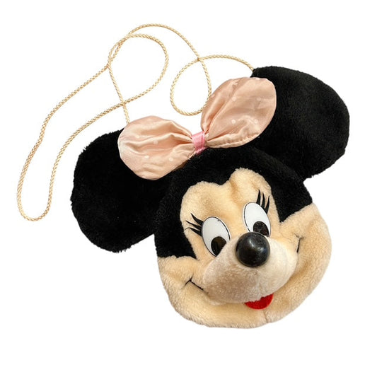Vintage★Minnie Mouse★ミニーマウス★フェイスショルダー★バッグ★ポーチ★人形★フィギュア★ぬいぐるみ★ビンテージ★ミッキーマウス★Mickey Mouse★1★