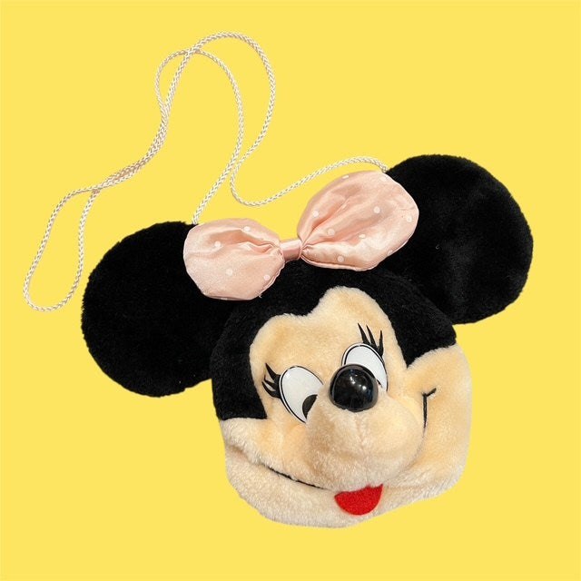 Vintage★Minnie Mouse★ミニーマウス★フェイスショルダー★バッグ★Bag★ポーチ★人形★フィギュア★ぬいぐるみ★ビンテージ　★2★