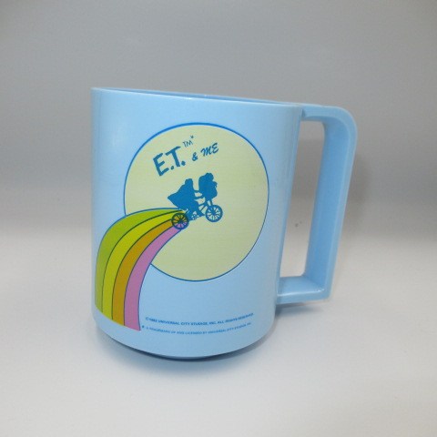 80's★1982★ET★Plastic Cup★cup★Glass★Blue★Vintage★Figure★Doll★Stuffed Toy★ 