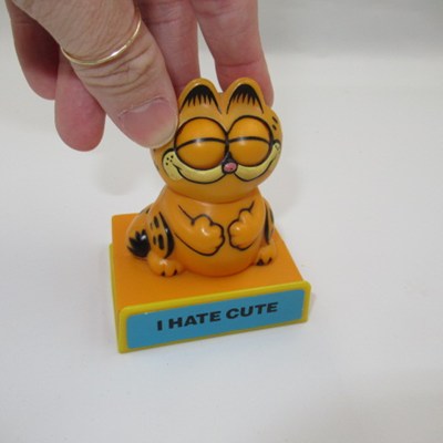1981 ★ 80's ★ GARFIELD ★ Garfield ★ Message Doll ★ Doll ★ Figure ★ Plush Toy ★ Vintage ★ I HATE CUTE ★ 