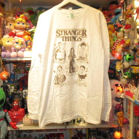 Netflix★STRANGER THINGS★Demogorgon★Elle★Dustin★Mike★Lucas★Size L★Men's★Long T★Long Sleeve★★Doll★Figure★Plushie★White★ 