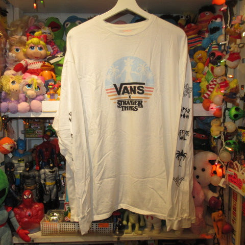 Netflix★STRANGER THINGS★VANS★Demogorgon★Elle★Dustin★Mike★Lucas★Size L★Men's★Long T★Long Sleeve★★Doll★Figure★Plushie★White★ 