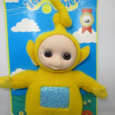 1996★90's★Teletubbies★Laa-Laa★Lara★Doll★Figure★Plushie★Eye Blink★ 