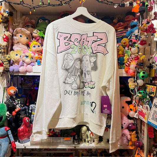 BRATZ★Bratz★trainer★Sweatshirt★Large★Men's★White★Fleece-lined★Doll★Plush Toy★Figure★ 