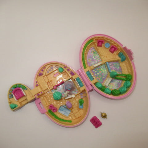 レア！90’s★1995年★Polly Pocket★ポーリーポケット★Shetland pony stable★楕円★ピンク★ポニー★ミニチュア★ままごと★フィギュア★人形★ぬいぐるみ★