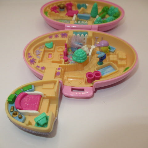 レア！90’s★1995年★Polly Pocket★ポーリーポケット★Shetland pony stable★楕円★ピンク★ポニー★ミニチュア★ままごと★フィギュア★人形★ぬいぐるみ★