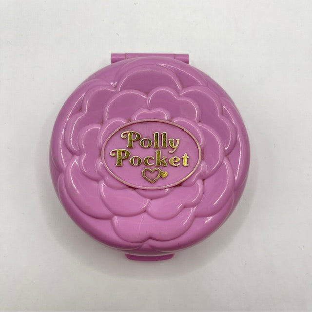 90's★1996★Polly Pocket★Ballerina★Pink★Round★Miniature★Play House★Figure★Doll★Stuffed Animal★ 