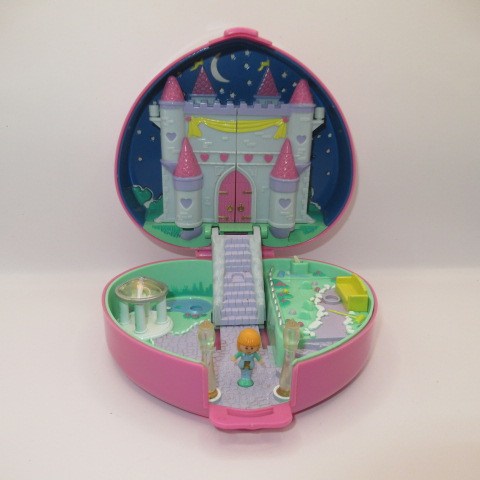 90’s★1992年★Polly Pocket★ポーリーポケット★staright Castle★スターライトキャッスル★ハート★濃いピンク★ライト接触不良★難ありミニチュア★ままごと★フィギュア★人形★ぬいぐるみ★