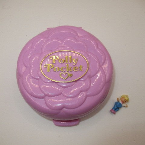 90's★1993★Polly Pocket★Ballerina★Pink★Round★Miniature★Play House★Figure★Doll★Stuffed Animal★ 