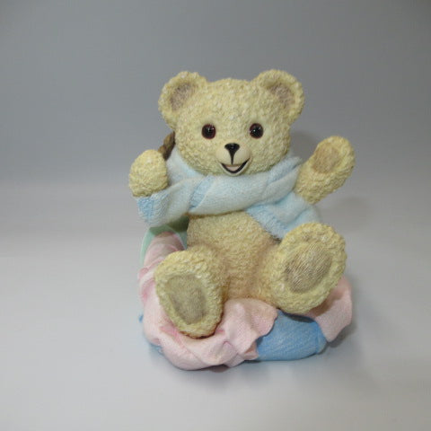 90's★1998★Snuggle Bear★Snuggle Bear★FuFu★Bear★Ornament★Figure★Hamilton★Resin★A Busket Full Of Sweet Snuggle★Serial Number Included★Fabric Softener★Corporate Item★Figure★Doll★Stuffed Animal★ 