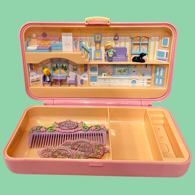 1990年★90's★Polly Pocket★ポーリーポケット★Pretty Hair Play Set★人形★フィギュア★ぬいぐるみ★コンパクト★ビンテージ★