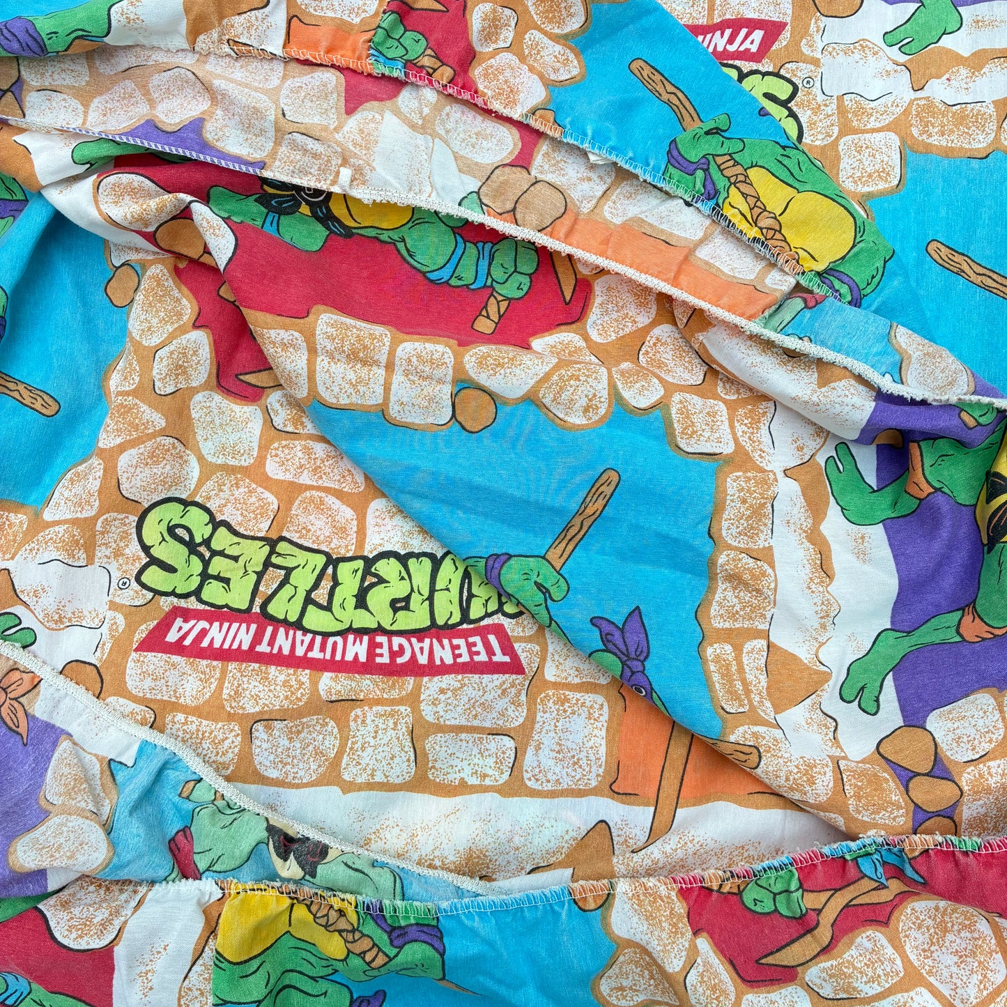 Vintage★ビンテージ★1989年★80's★TEENAGE MUTANT NINJA TURTLES★ミュータントニンジャタートルズ★タートルズ★フィットシーツ★sheets★フィギュア★人形★ぬいぐるみ