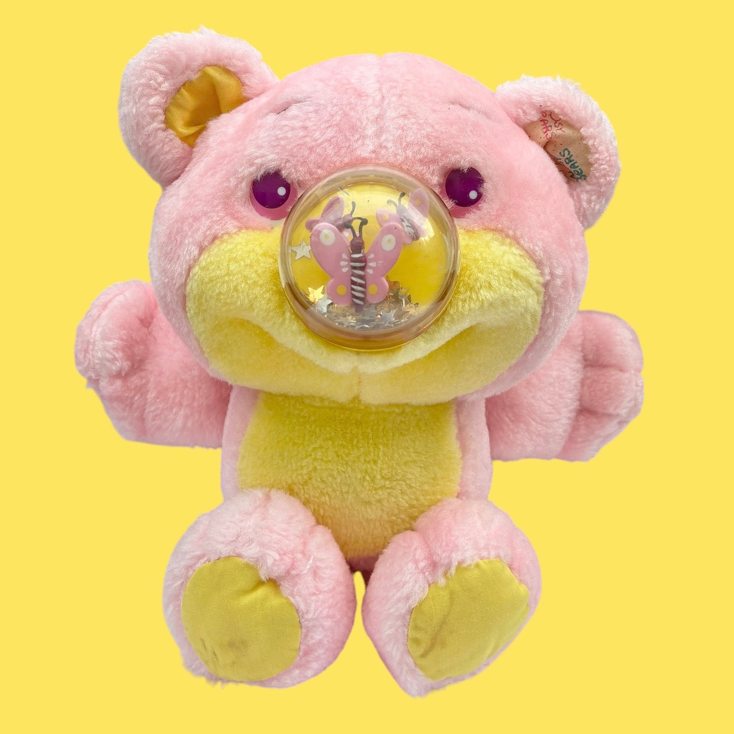 1987年★Nosy Bears★ノージーベア★FlyBye★ちょうちょう★ぬいぐるみ★フィギュア★人形★ビンテージ★vintage★ピンク