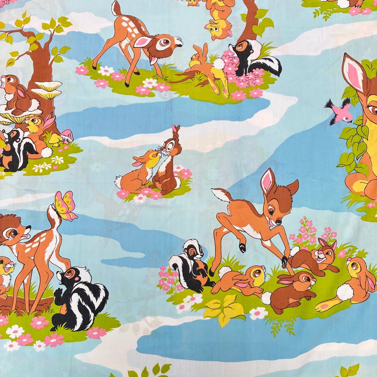 Vintage★ビンテージ★Disney★ディズニー★BAMBI★バンビ★フラットシーツ★sheets★ぬいぐるみ★人形★フィギュア★