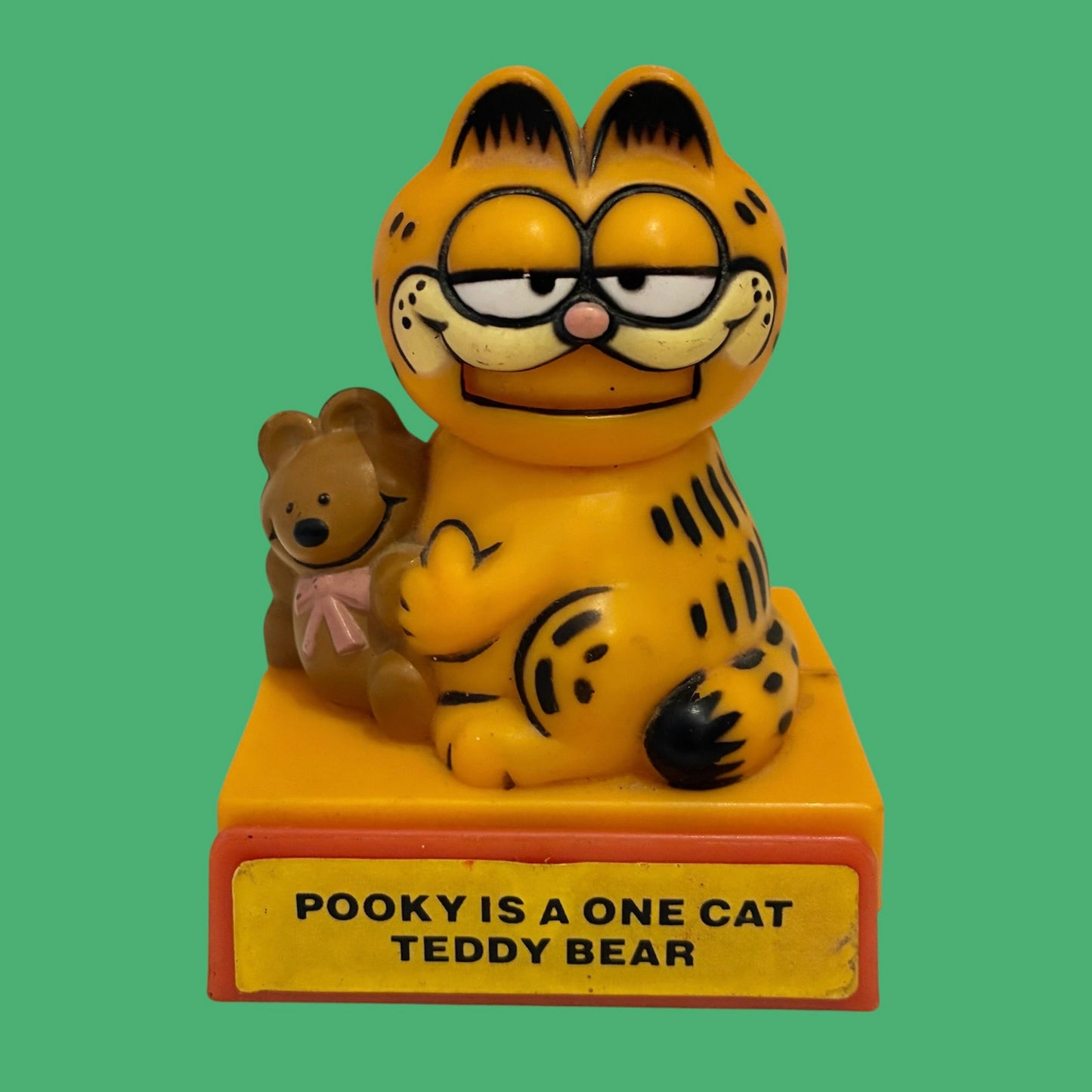 80's★ガーフィールド★GARFIELD★メッセージドール★フィギュア★人形★ぬいぐるみ★ビンテージ★3
