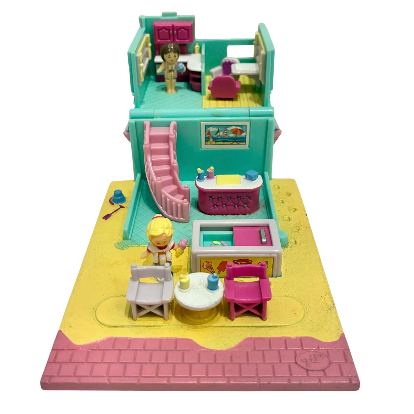 完品！レア！1993年★Polly Pocket★ポーリーポケット★Polly's Beach Cafe★カフェ★お家★人形★フィギュア★ビンテージ★ミニチュア