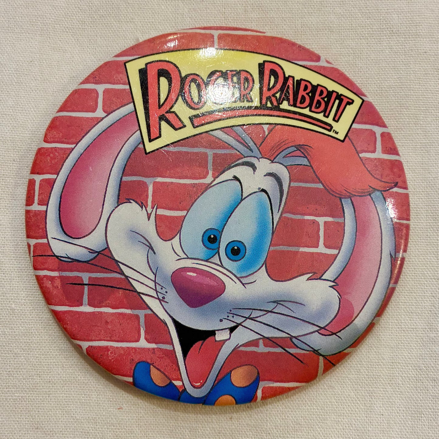 1987年★80's★ROGER RABBIT★ロジャーラビット★缶バッジ★バッチ★バッヂ★ぬいぐるみ★フィギュア★人形★ビンテージ