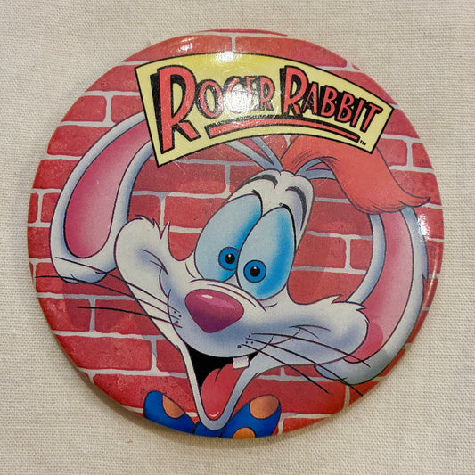 1987年★80's★ROGER RABBIT★ロジャーラビット★缶バッジ★バッチ★バッヂ★ぬいぐるみ★フィギュア★人形★ビンテージ