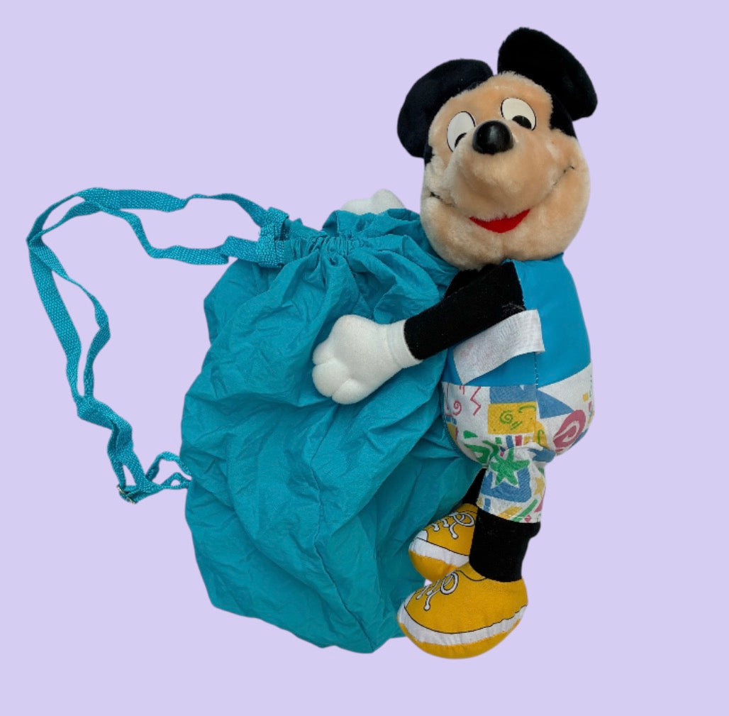 vintage★ビンテージ★Mickey Mouse★ミッキーマウス★Back Pack★ナップサック★リュック★ぬいぐるみ★人形★フィギュア