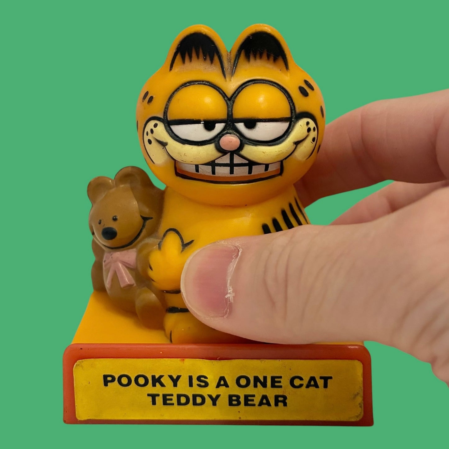 80's★ガーフィールド★GARFIELD★メッセージドール★フィギュア★人形★ぬいぐるみ★ビンテージ★3