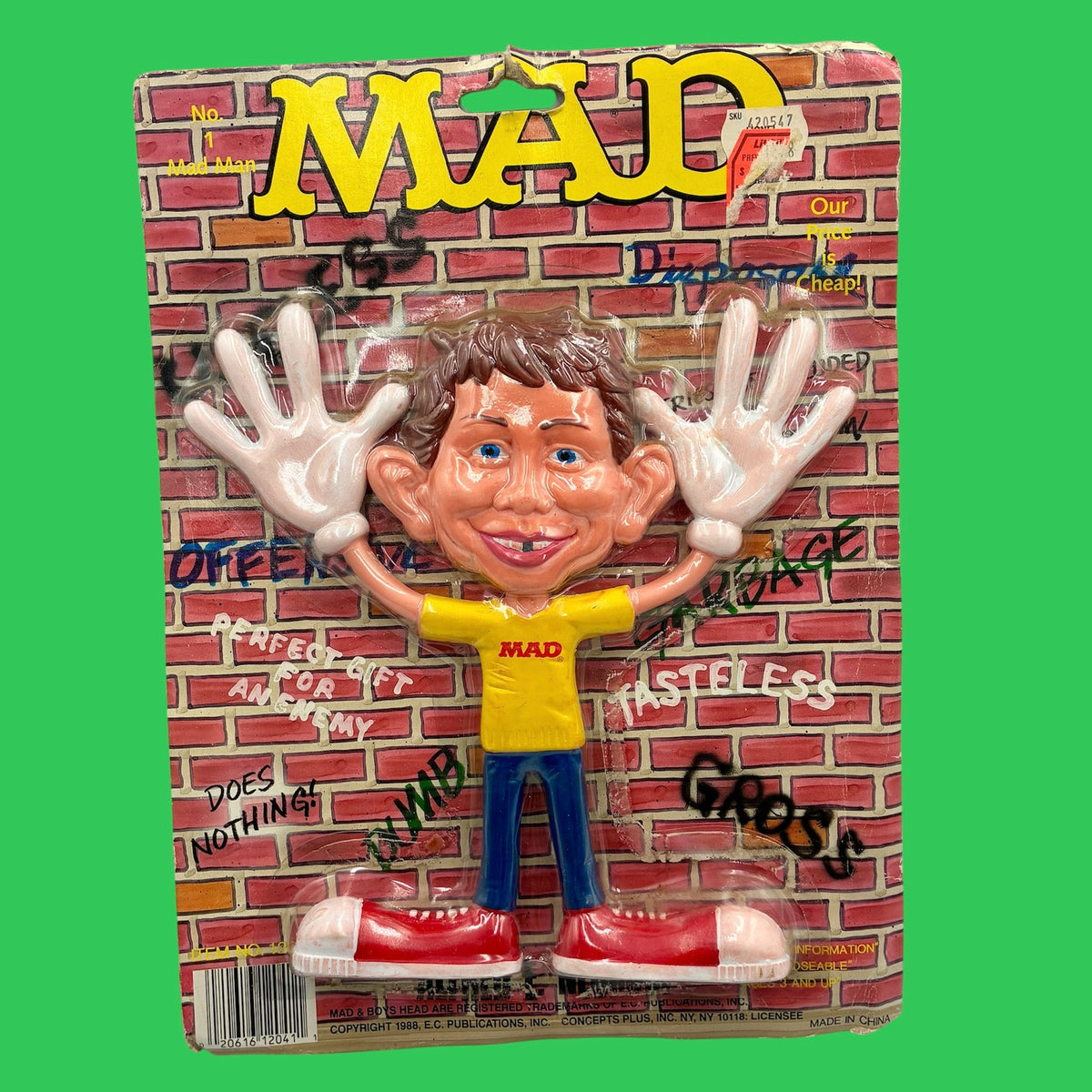 1988年★80's★MAD Magazine★ALFRED E. NEUMAN★マッドマガジン★マッドくん★ベンダブル★フィギュア★人形★ビンテージ