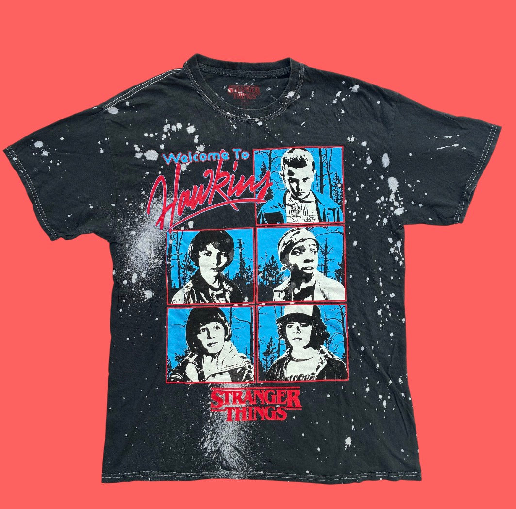 Used★STRANGER THINGS★ストレンジャーシングス★Tシャツフィギュア★人形★ぬいぐるみ★マイク★エル★ルーカス★ダスティン★タイダイTシャツ★Lサイズ