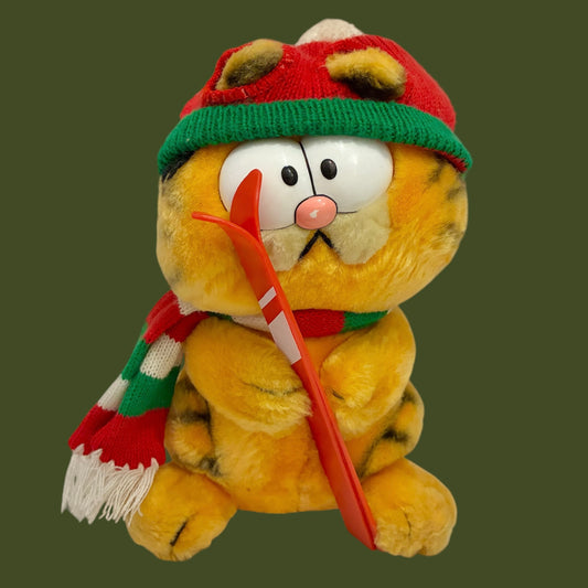 1981年★80's★GARFIELD★ガーフィールド★クリスマス★スキー★ぬいぐるみ★人形★フィギュア★ビンテージ★vintage★