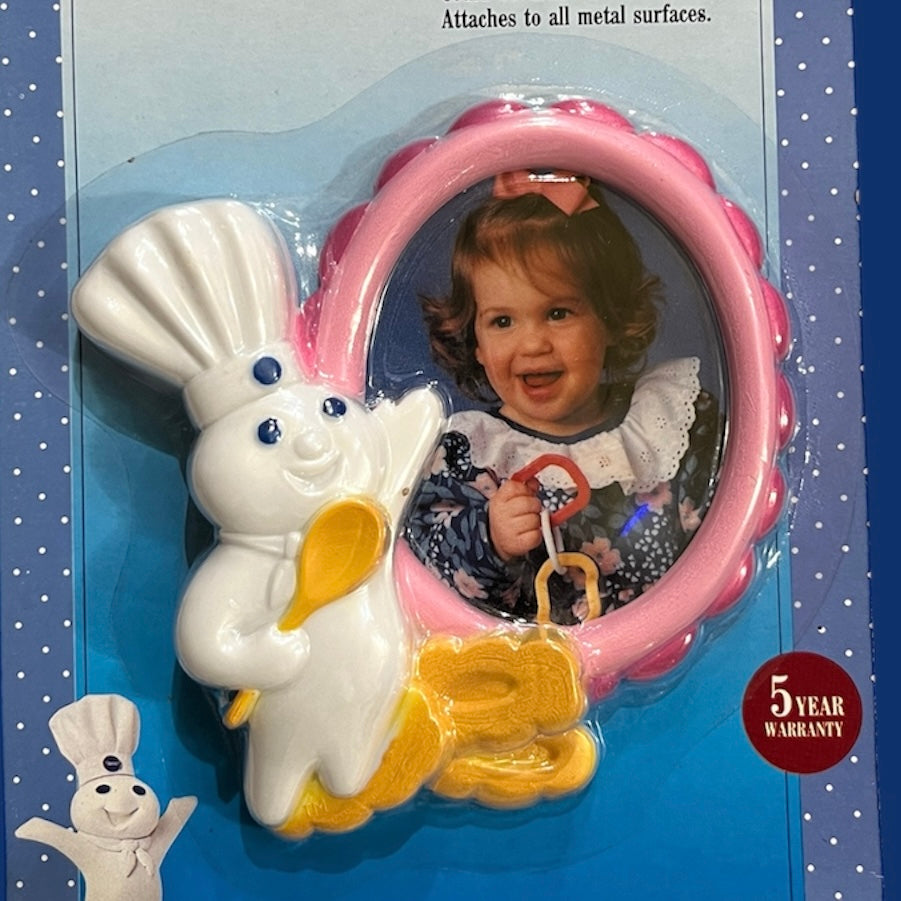 1992年★90's★Pillsbury★Doughboy★ドゥーボーイ★ドゥボーイ★マグネット★フォトフレーム★写真立て★ビンテージ★人形★ぬいぐるみ★フィギュア