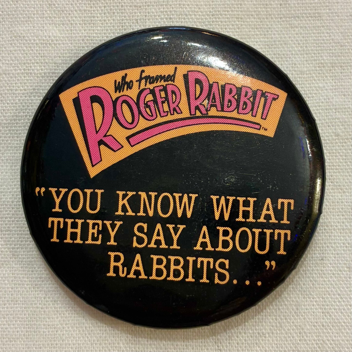 1987年★80's★ROGER RABBIT★ロジャーラビット★缶バッジ★バッチ★バッヂ★ぬいぐるみ★フィギュア★人形★ビンテージ★4