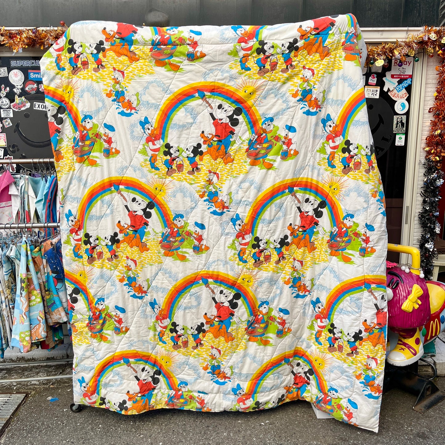 Vintage★Mickey Mouse★ミッキーマウス★布団★ブランケット★ビンテージ★人形★ぬいぐるみ★フィギュア★