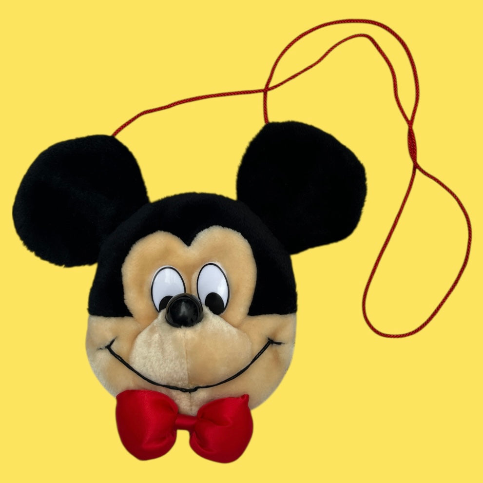 1★Vintage★Mickey Mouse★ミッキーマウス★Face Shoulder★フェイスショルダー★Bag★バッグ★ビンテージ★人形★ぬいぐるみ★フィギュア