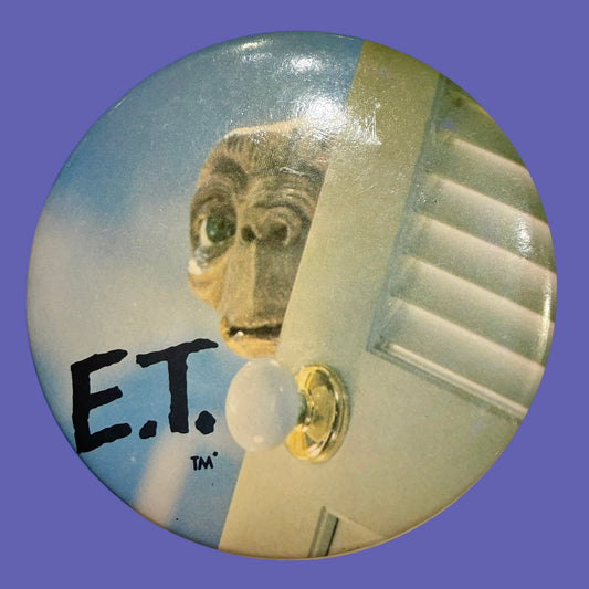1982年★80's★E.T.★映画★イーティー★Big缶バッジ★バッチ★人形★フィギュア★ぬいぐるみ★ビンテージ★