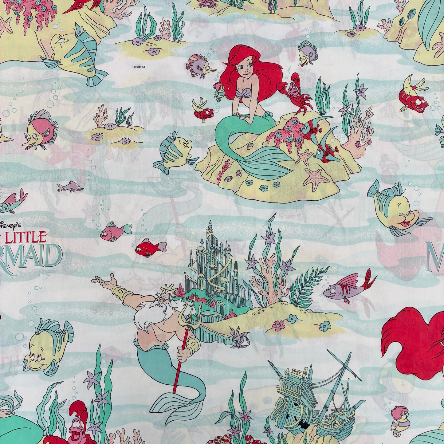Disney★ディズニー★THE LITTLE MERMAID★リトルマーメイド★Ariel★アリエル★フラットシーツ★sheets★ビンテージ★vintage★ぬいぐるみ★人形★フィギュア