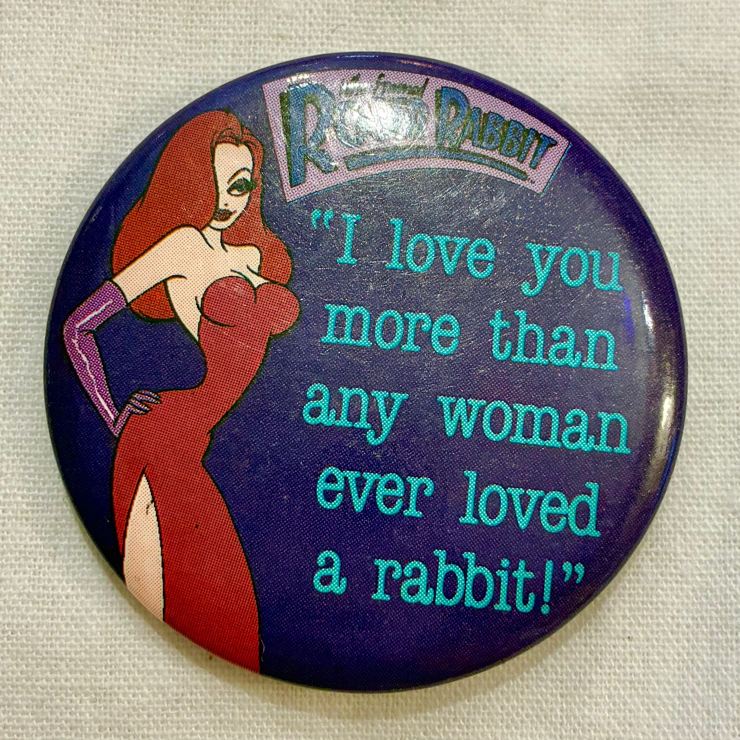 1987年★80's★ROGER RABBIT★ロジャーラビット★缶バッジ★バッチ★バッヂ★ぬいぐるみ★フィギュア★人形★ビンテージ★3★ジェシカ