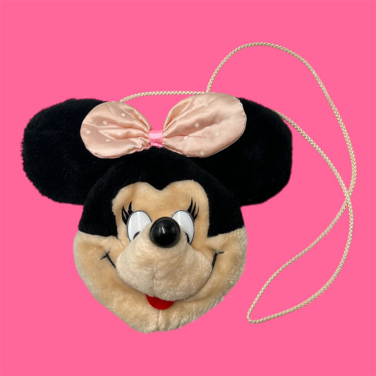 Vintage★ビンテージ★Minnie Mouse★ミニーマウス★フェイスショルダー★バッグ★人形★フィギュア★ぬいぐるみ