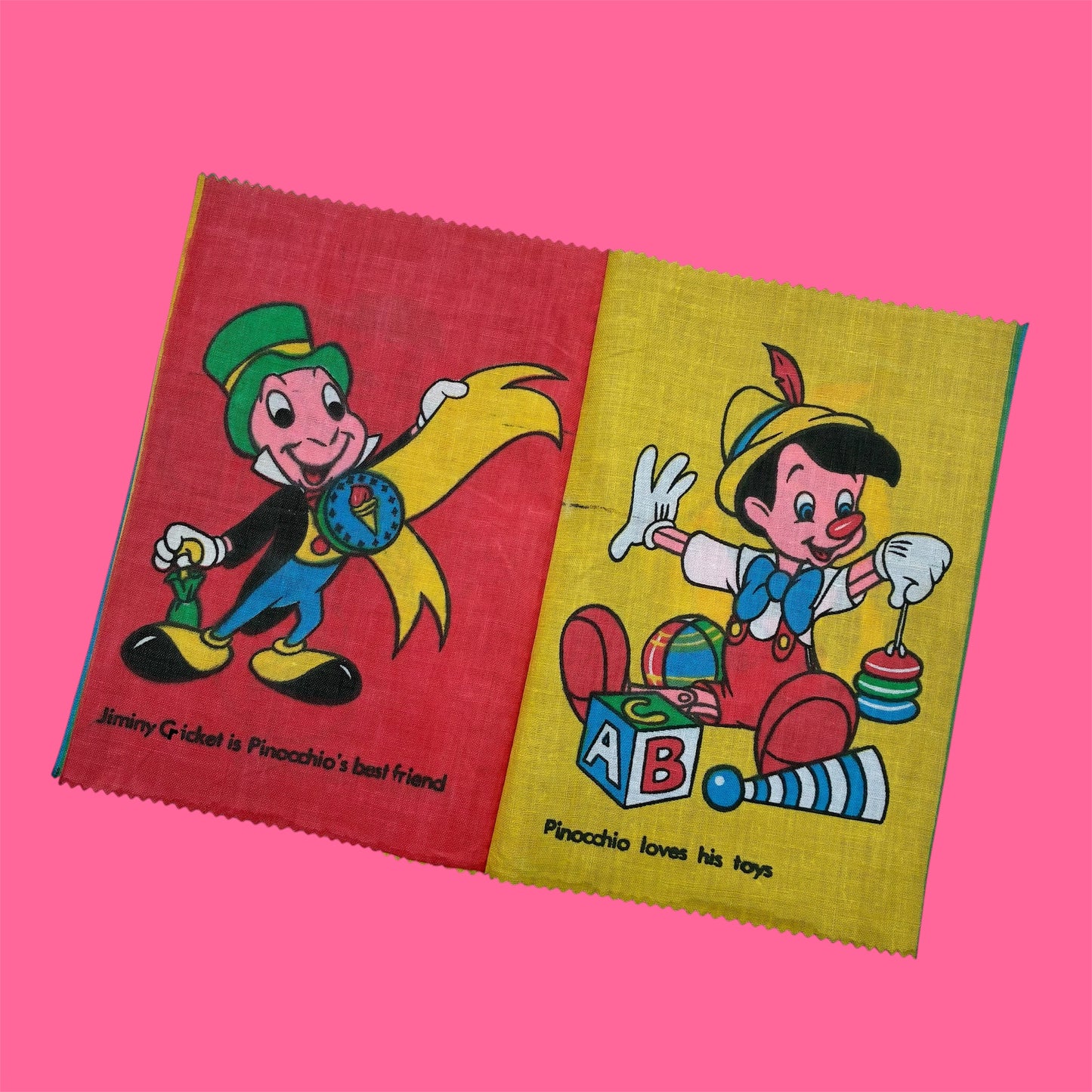 1979年★70's★Disney★ディズニー★ピノキオ★Pinocchio★布の絵本★ビンテージ★Vintage★人形★フィギュア★ぬいぐるみ