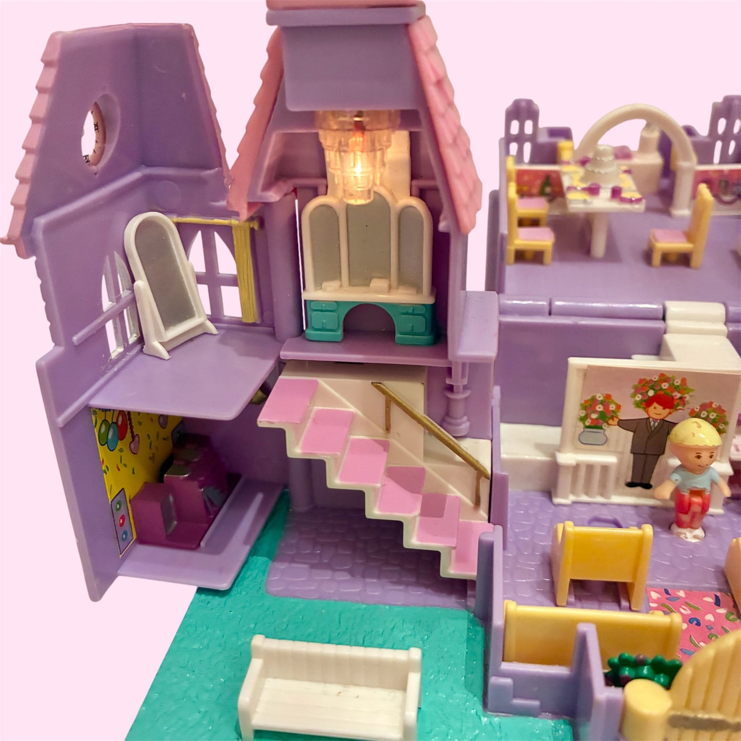 ライトアップ！1993年★90's★Polly Pocket★ポーリーポケット★Light-Up Wedding Chapel★ウエディングチャペル★結婚式お家★人形★フィギュア★ビンテージ★ミニチュア