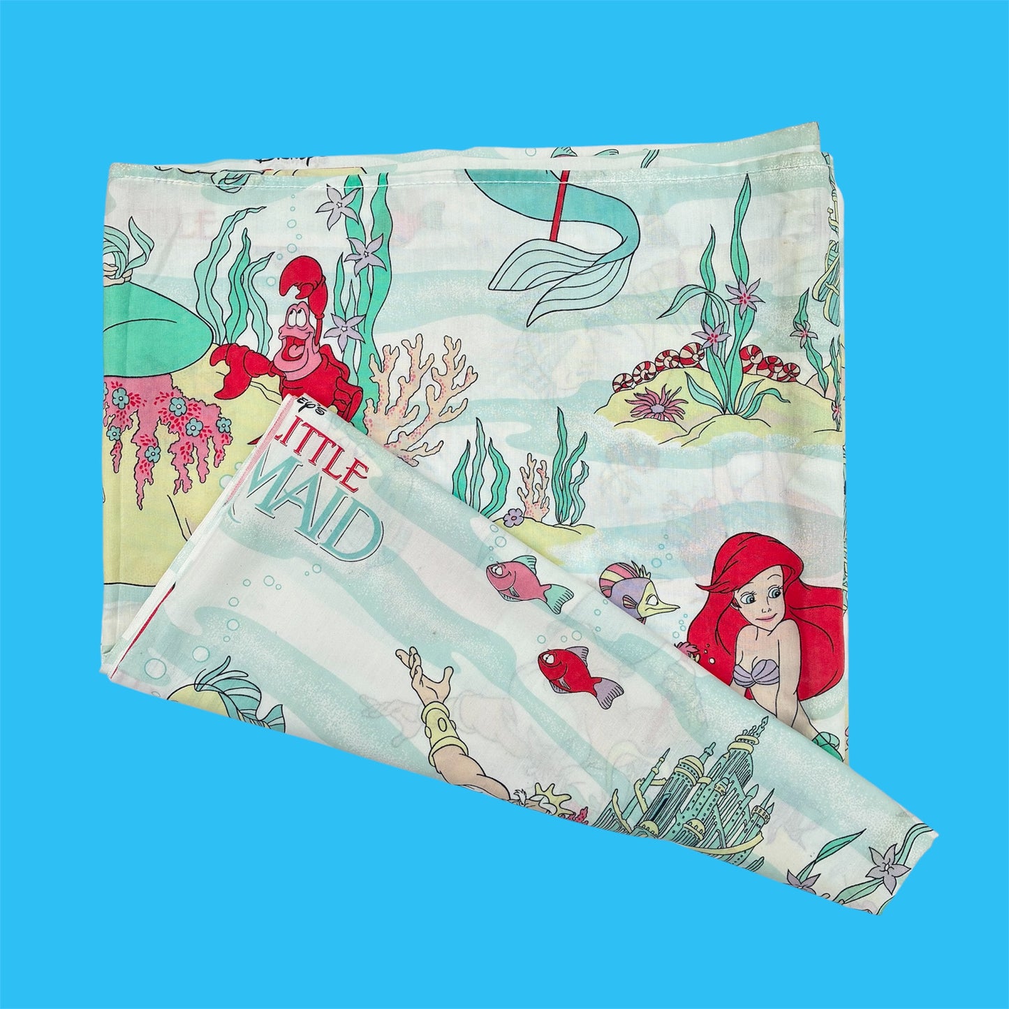 Disney★ディズニー★THE LITTLE MERMAID★リトルマーメイド★Ariel★アリエル★フラットシーツ★sheets★ビンテージ★vintage★ぬいぐるみ★人形★フィギュア